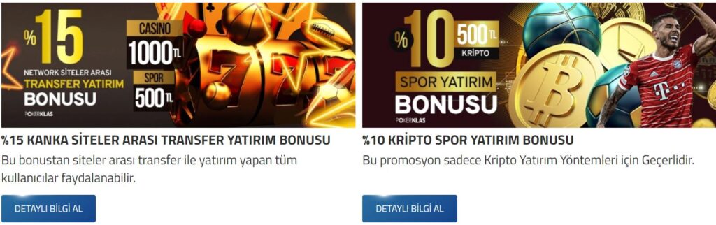 pokerklas yatırım bonusları